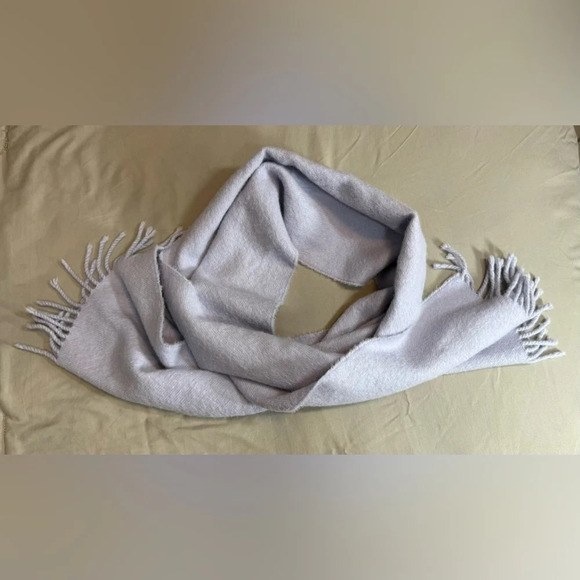 Peruvian 100% Baby Alpaca Light Purple Scraf With Fringe - Picture 4 of 6